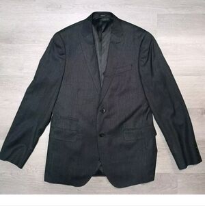 JF J. Ferrar Men's Slim Fit Gray Two Button Blazer Jacket  Sport Coat Size 40 R